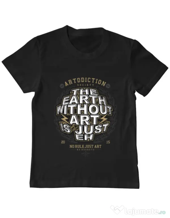 Tricou ADLER copil The Earth Without Art Negru