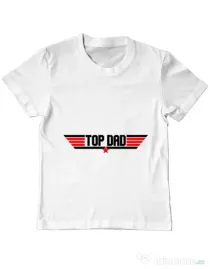 Tricou ADLER copil Top dad Alb