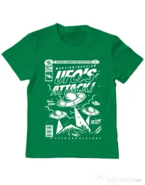 Tricou ADLER copil UFO Verde mediu