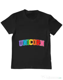 Tricou ADLER copil Unicorn Negru