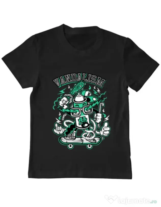 Tricou ADLER copil Vandalism Negru
