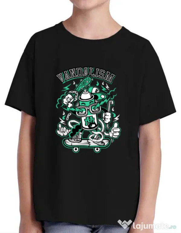 Tricou ADLER copil Vandalism Negru