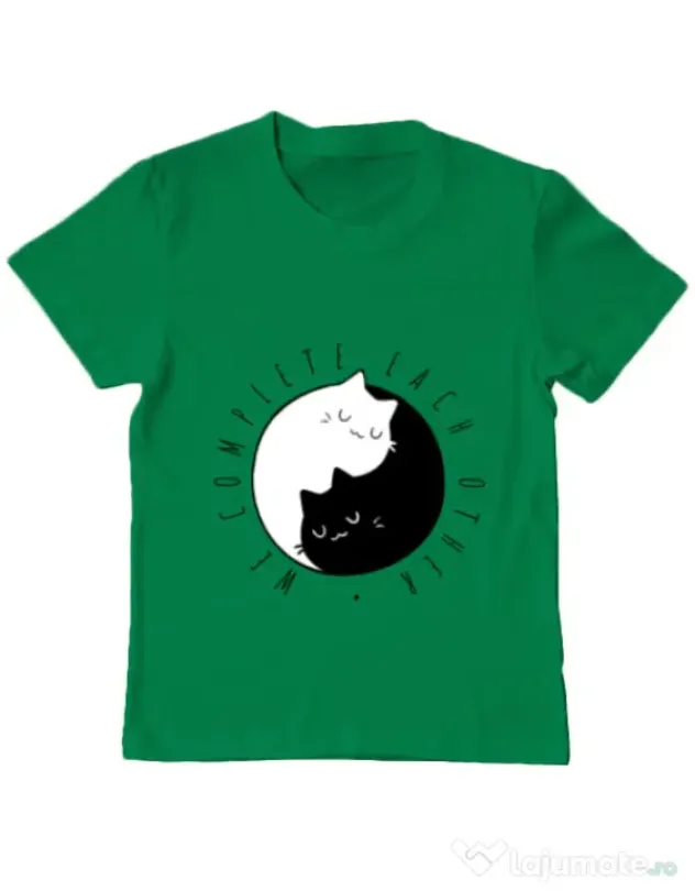 Tricou ADLER copil We complete each other Verde mediu
