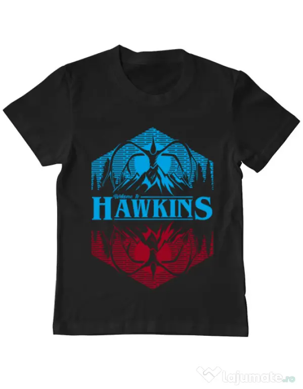 Tricou ADLER copil Welcome to Hawkins Negru