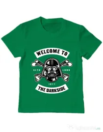 Tricou ADLER copil Welcome To The Darkside Verde mediu