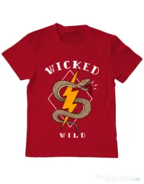 Tricou ADLER copil Wicked wild Rosu