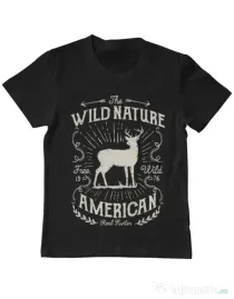 Tricou ADLER copil Wild Nature Negru