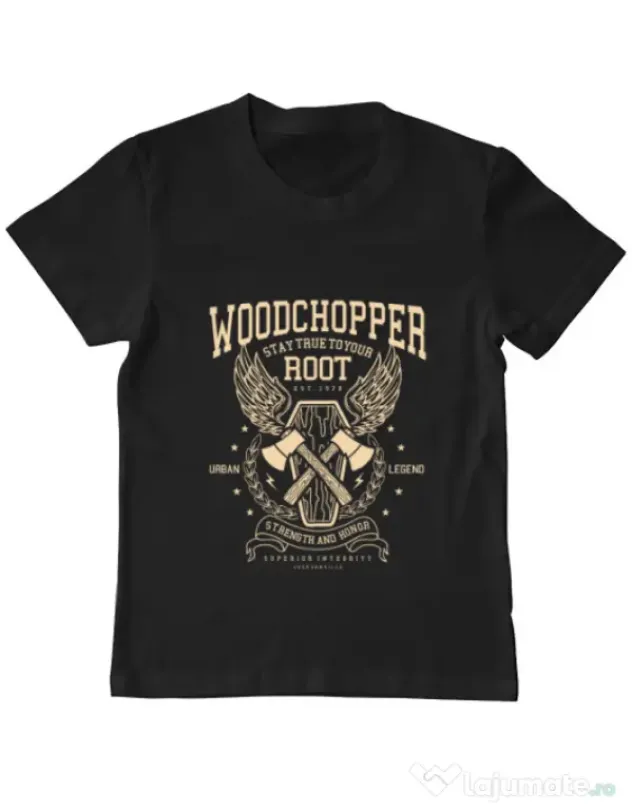 Tricou ADLER copil Woodchopper Negru