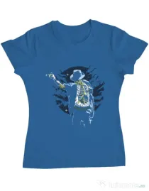 Tricou ADLER dama Zombie Pop Albastru azuriu