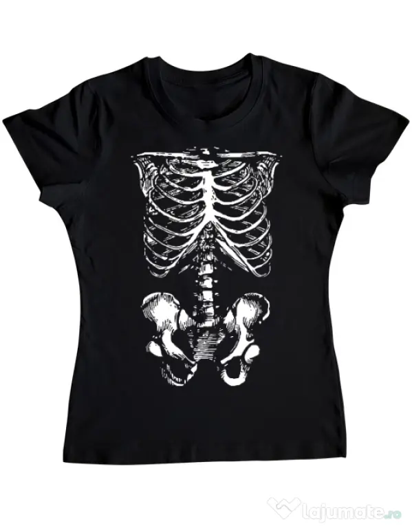 Tricou ADLER dama Ribcage Negru
