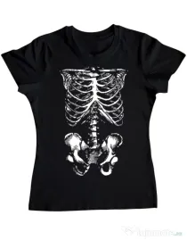 Tricou ADLER dama Ribcage Negru