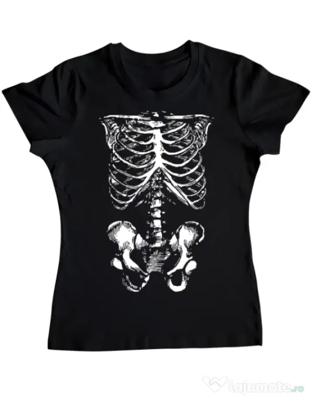 Tricou ADLER dama Ribcage Negru