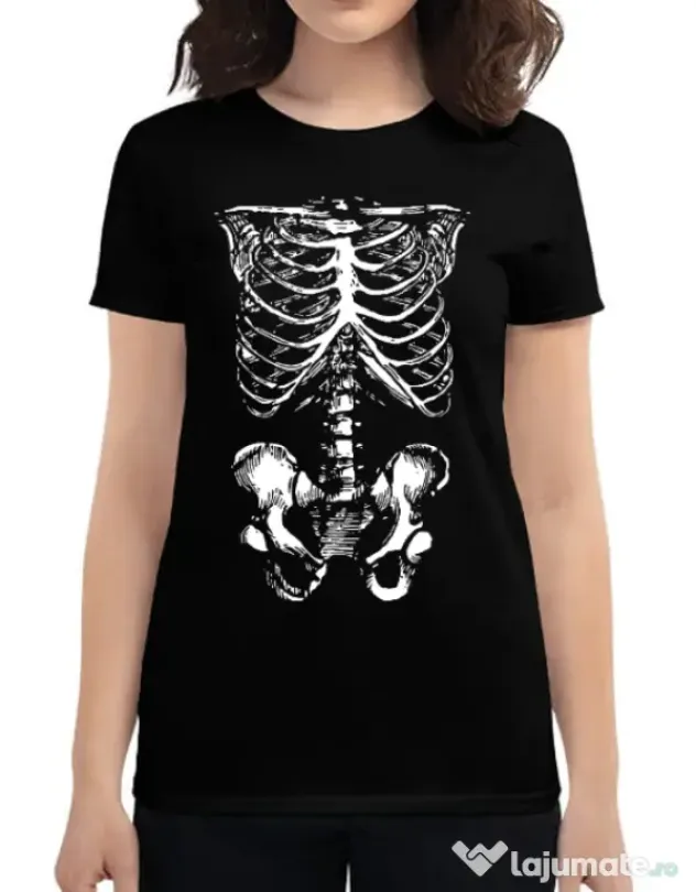 Tricou ADLER dama Ribcage Negru