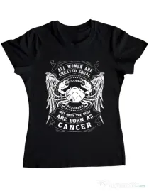Tricou ADLER dama The best women are born as Cancer Negru