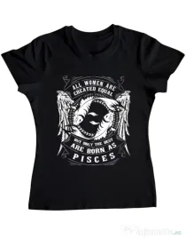 Tricou ADLER dama The best women are born as Pisces Negru