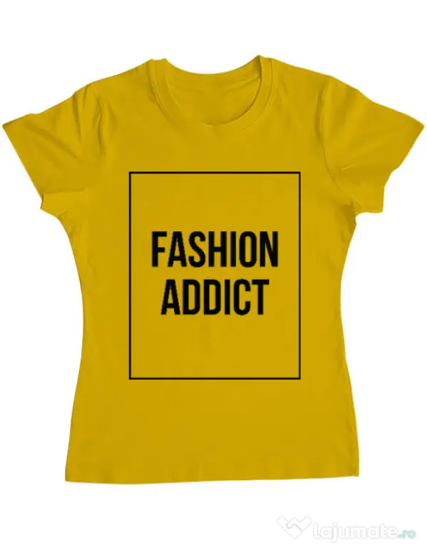 Tricou ADLER dama Fashion addict Galben