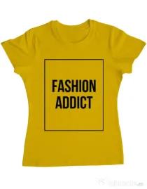 Tricou ADLER dama Fashion addict Galben