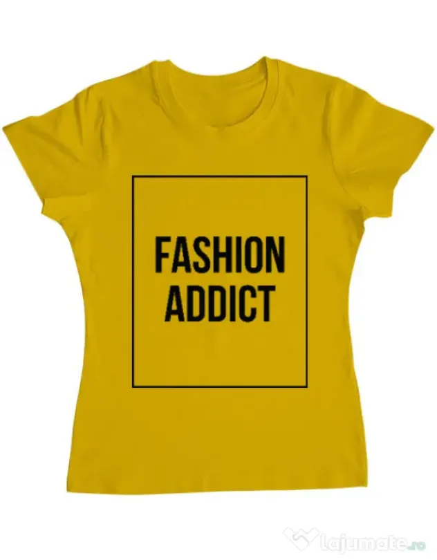 Tricou ADLER dama Fashion addict Galben