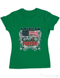 Tricou ADLER dama American pride Verde mediu