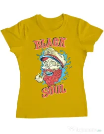 Tricou ADLER dama Black soul Galben