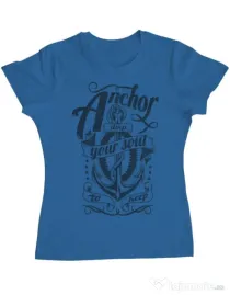 Tricou ADLER dama Anchor deep Albastru azuriu