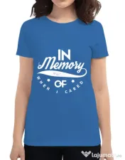 Tricou ADLER dama In memory of when I cared Albastru azuriu 
