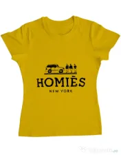 Tricou ADLER dama Homies Galben 