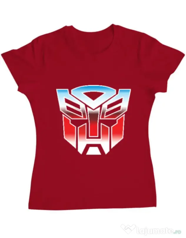 Tricou ADLER dama Transformers Rosu