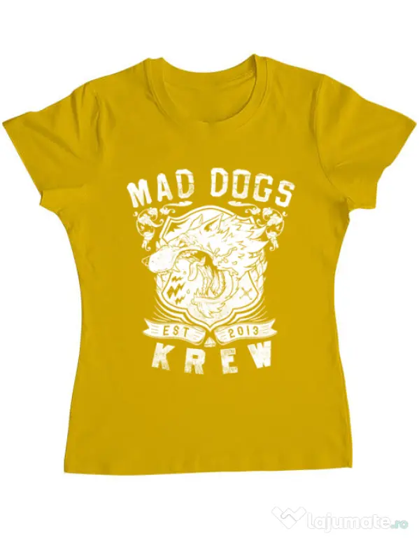 Tricou ADLER dama Mad dogs krew Galben