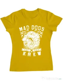 Tricou ADLER dama Mad dogs krew Galben