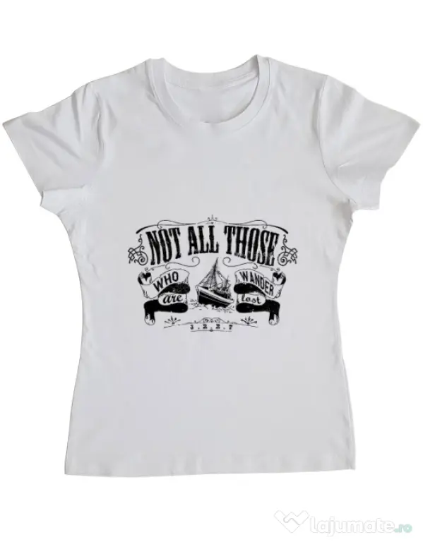 Tricou ADLER dama Not lost Alb