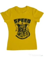 Tricou ADLER dama Speed and power Galben