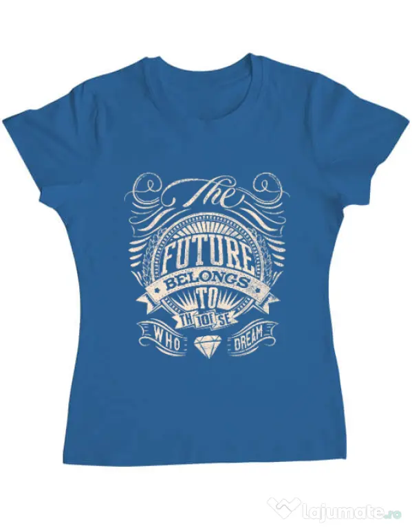 Tricou ADLER dama The future Albastru azuriu