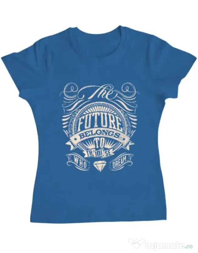 Tricou ADLER dama The future Albastru azuriu