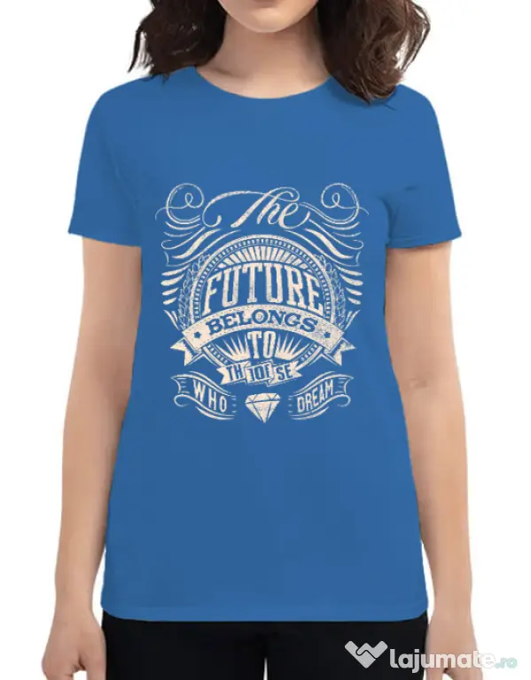 Tricou ADLER dama The future Albastru azuriu