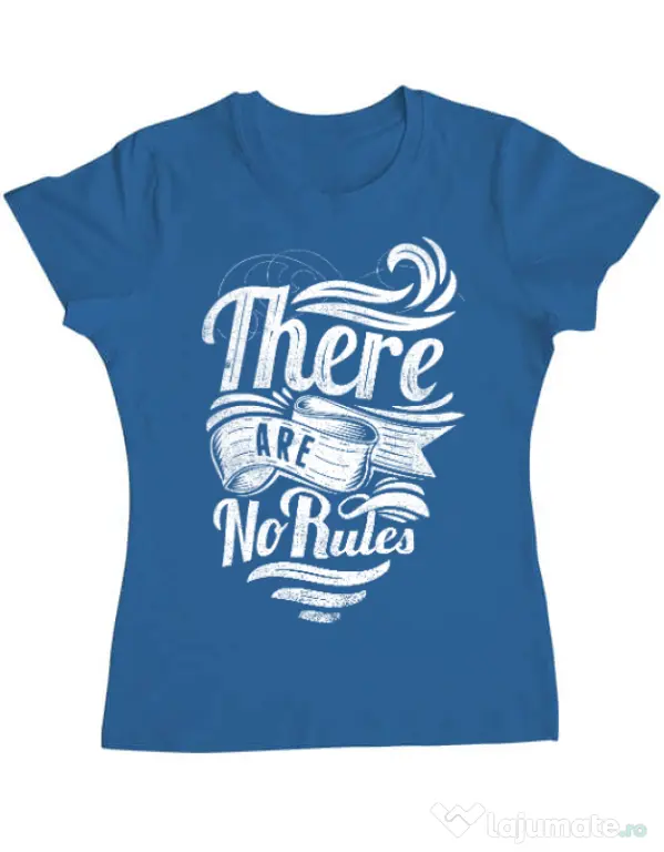 Tricou ADLER dama There are no rules Albastru azuriu