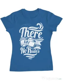 Tricou ADLER dama There are no rules Albastru azuriu