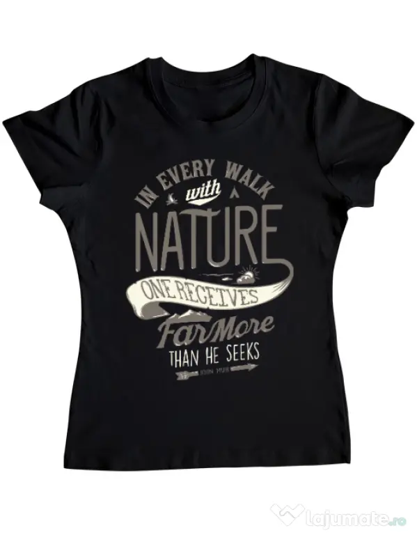 Tricou ADLER dama Walk of nature Negru