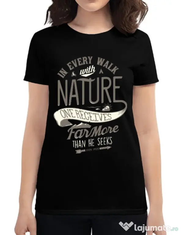 Tricou ADLER dama Walk of nature Negru