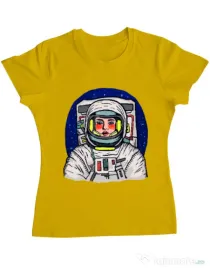 Tricou ADLER dama I need some space Galben