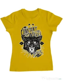 Tricou ADLER dama Company of wolves Galben