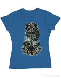 Tricou ADLER dama The anchor drops Albastru azuriu