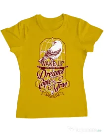 Tricou ADLER dama Wake up Galben