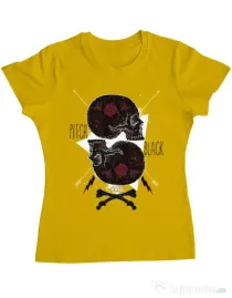 Tricou ADLER dama Pitch black Galben