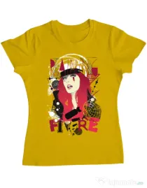 Tricou ADLER dama Raining fire Galben