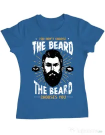 Tricou ADLER dama The beard choice Albastru azuriu