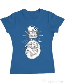 Tricou ADLER dama Flames Albastru azuriu