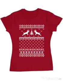 Tricou ADLER dama Ugly sweater Rosu