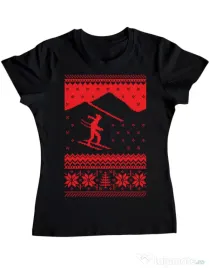 Tricou ADLER dama Ski trip Negru