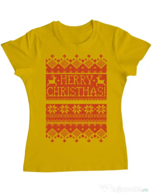 Tricou ADLER dama Greetings Galben